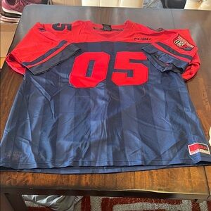 FUBU Red and Blue Performance Jersey
